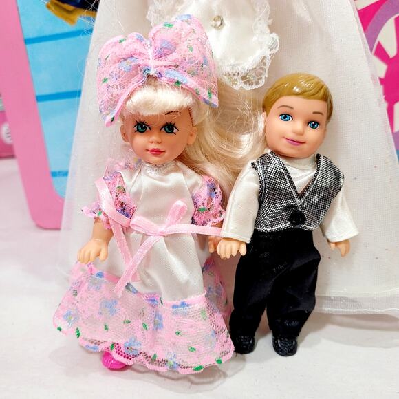 Kid Kore My Wedding Day Kelsey Jodi & Timmy Set Barbie Clone Bride Vintage 1990s - Picture 2 of 10